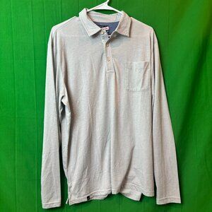 Johnnie-O Light Grey Polo NWT Tri-Button — Size L